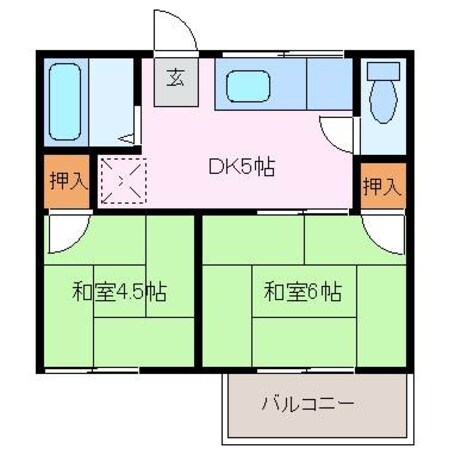 宮町駅 徒歩10分 2階の物件間取画像